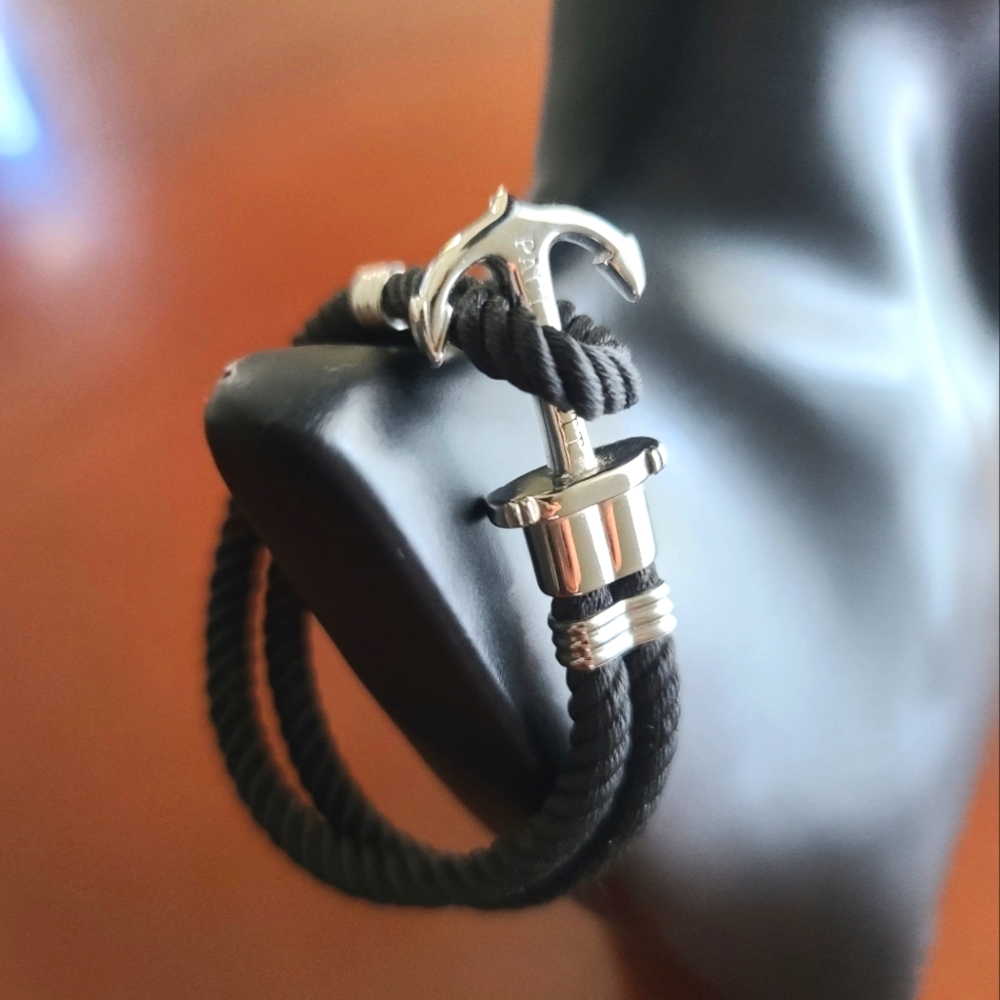 Paul Hewitt black anchor bracelet
